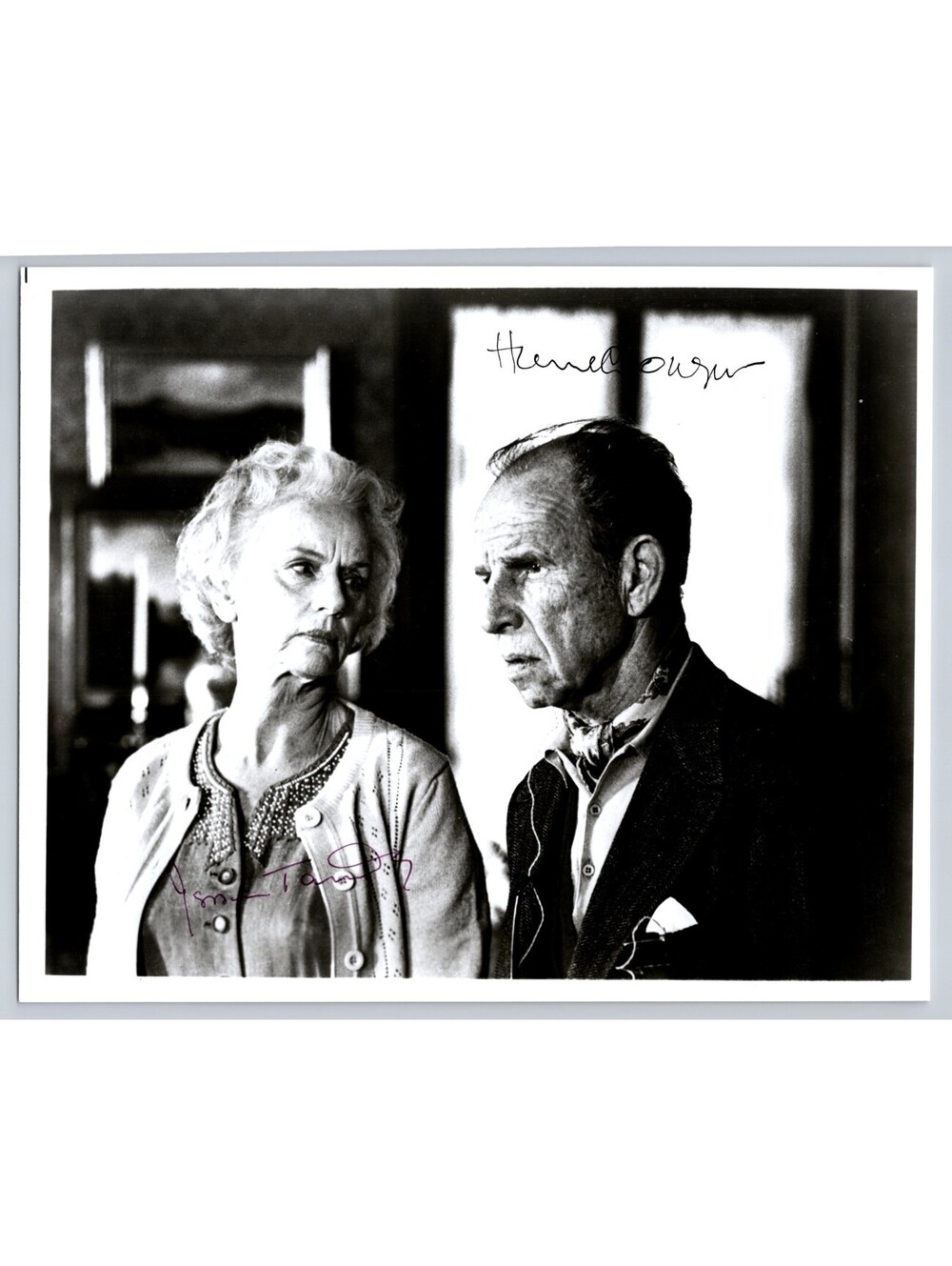 Jessica Tandy Photo And Hume Cronyn Signed Photo Signed Autographed Photo